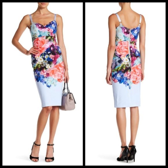 TED BAKER Emore Focus Bouquet Strappy Dress - Picture 2 of 8